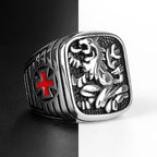 PENDRA Royal Lion Religious Steel Ring