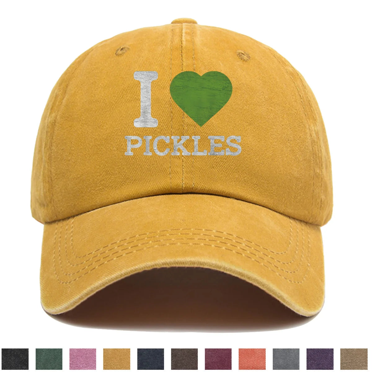PENDRA Love Pickles Duckbill Pickle Adjustable Snapback Lightweight Breathable Baseball Cap