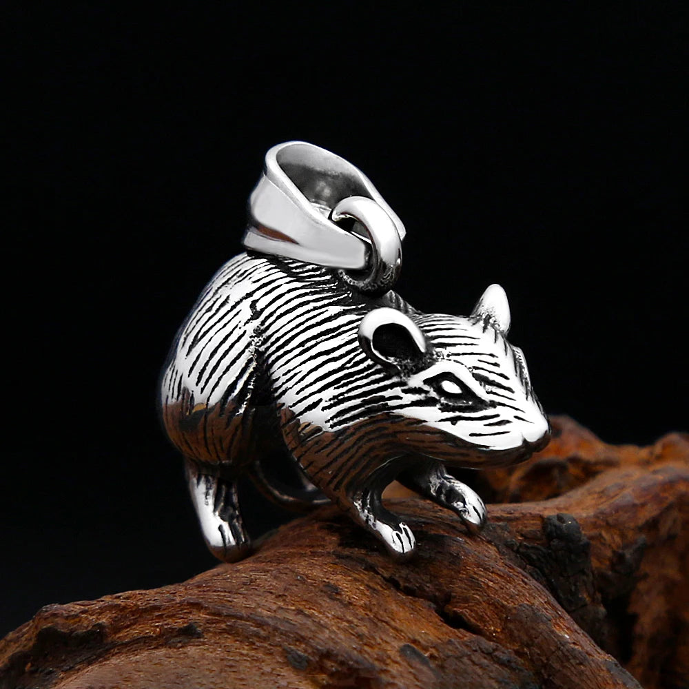 PENDRA Ratshade Gothic Mouse Rat Pendant Necklace