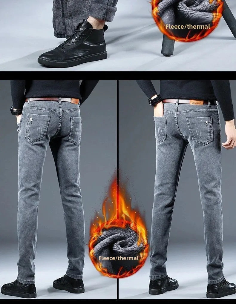 PENDRA Velvet Straight Brushed Trousers