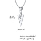 Vintage Viking Triangular Spearhead Necklace for Men,Stainless Steel Casting Triangular Arrow Pendant,Talisman Jewelry Gift