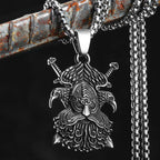 Viking Pirates Crow Men Necklaces Stainless Steel Pendant Chain Women Punk Fashion Jewelry New In Accessories Gifts Wholesale