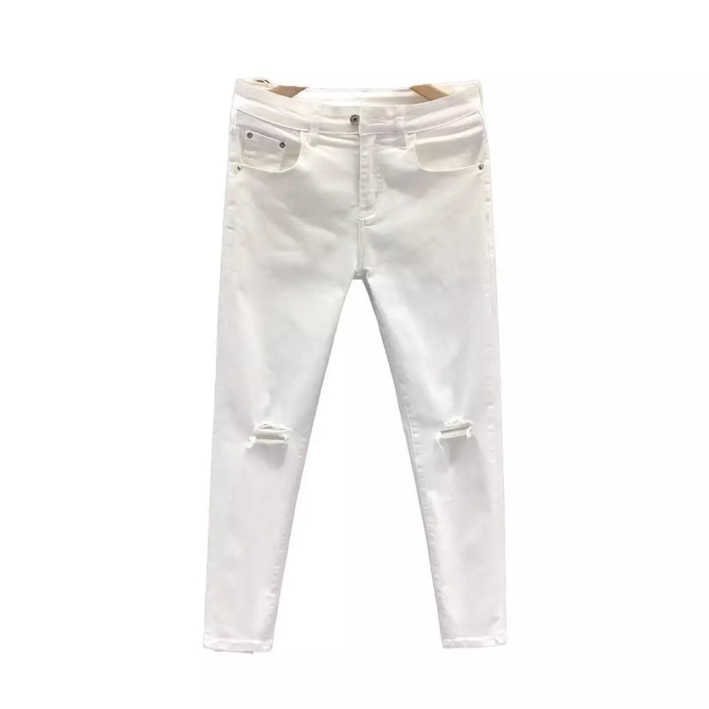 PENDRA Man White Ripped Jeans