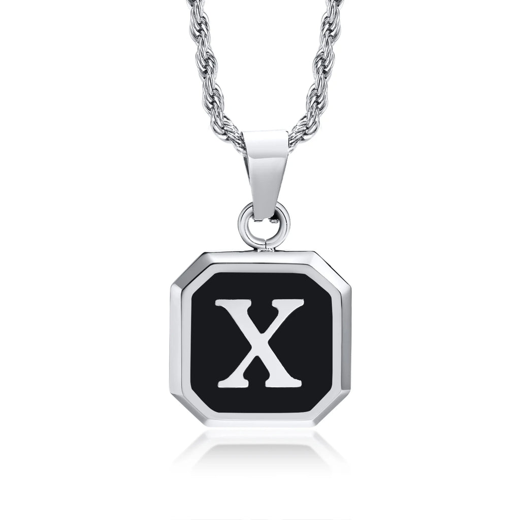PENDRA Square Twisted Pendant Necklace