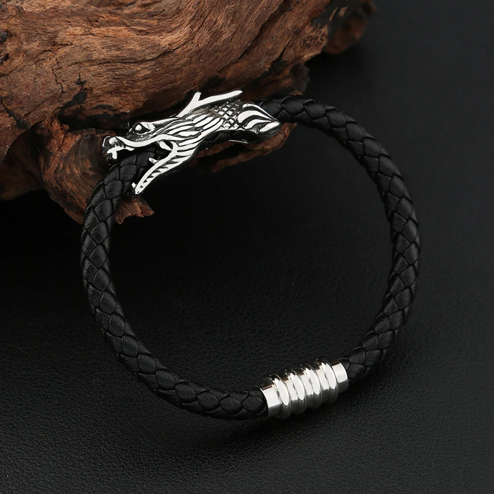 PENDRA Wheat Rune Stainless Steel Cuff Bracelet