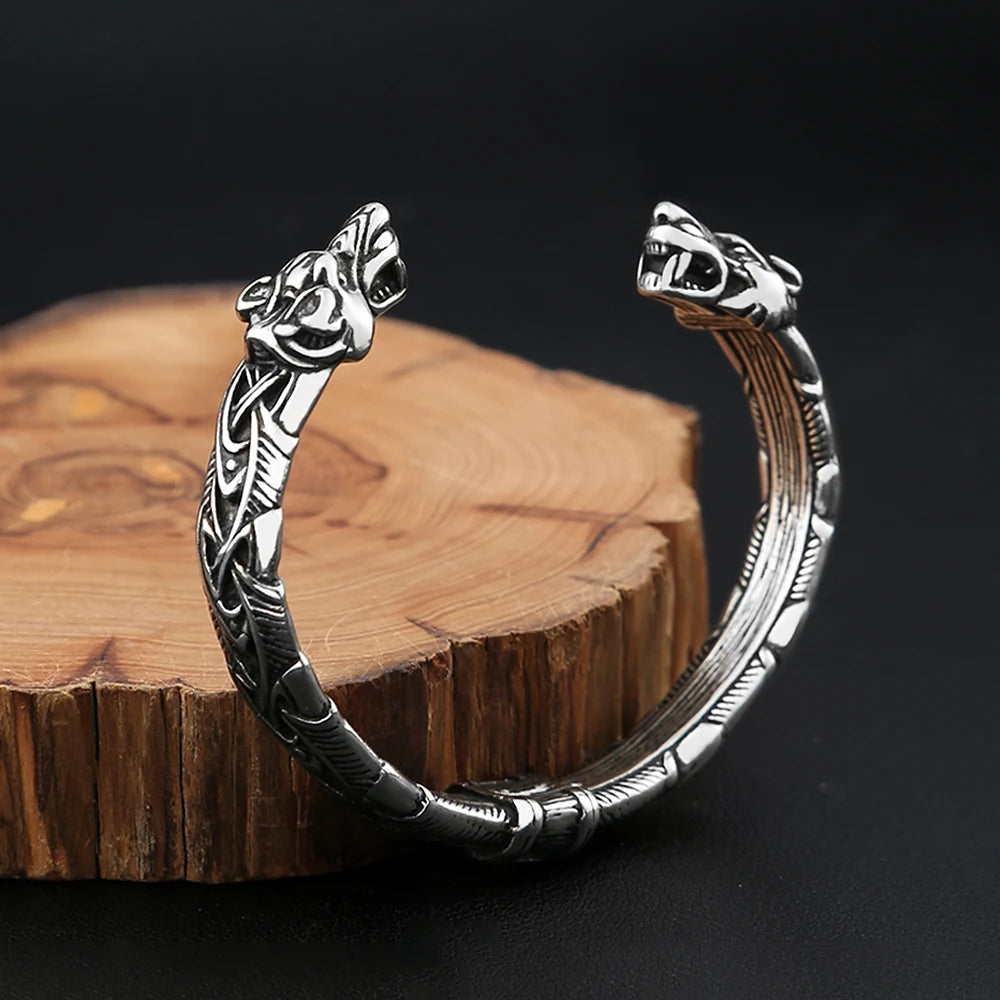 PENDRA Tigercrown Viking Double Tiger Head Bracelet