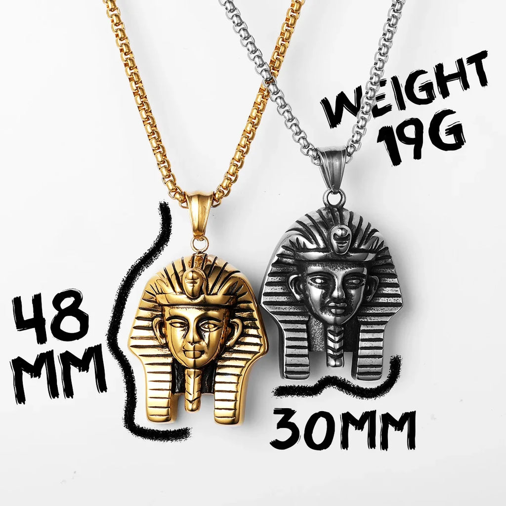 Egypt Pharaoh Sphinx Men Necklaces Stainless Steel Pendants Chains Women Jewelry Punk Rock Amulet Accessories Gifts Wholesale