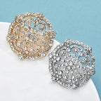 PENDRA Snowelle Sparkling Rhinestone Snowflake Brooch