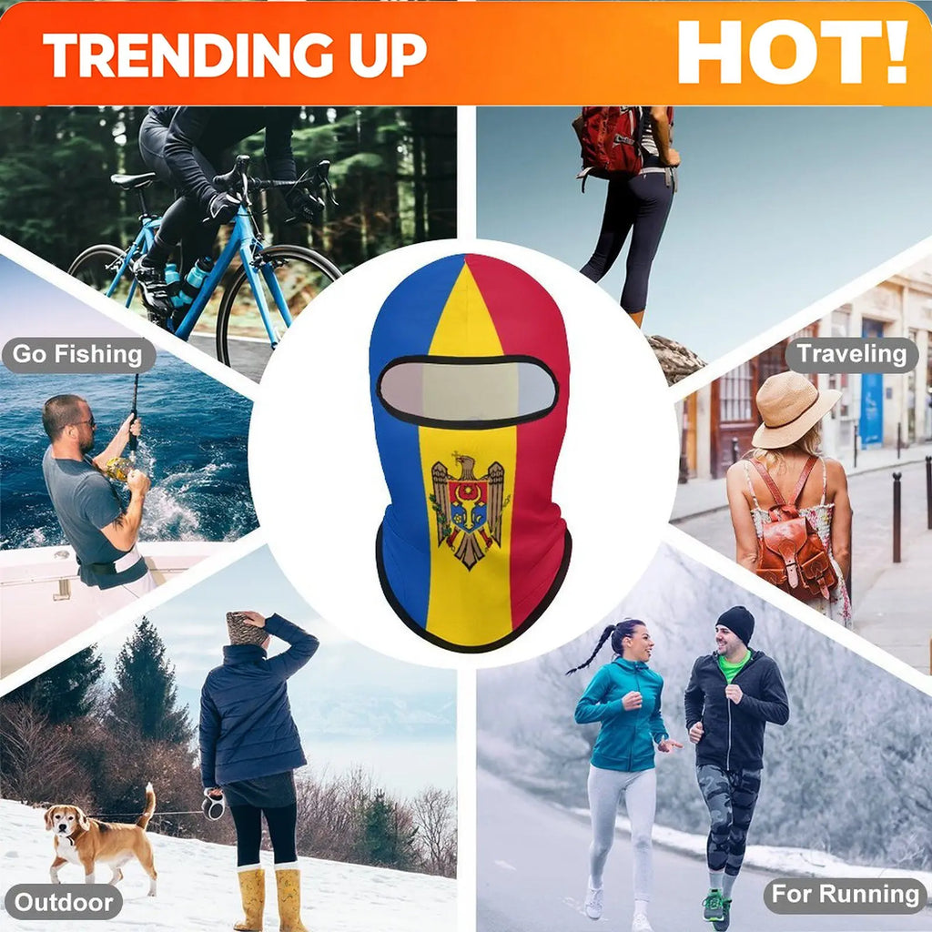 PENDRA Moldova Flag Sunscreen Face Mask