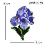 PENDRA Orchidelle Beautiful Enamel Orchid Brooch