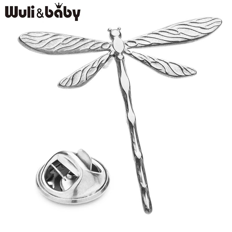 PENDRA Tiny Dragonfly Metal Insect Brooch