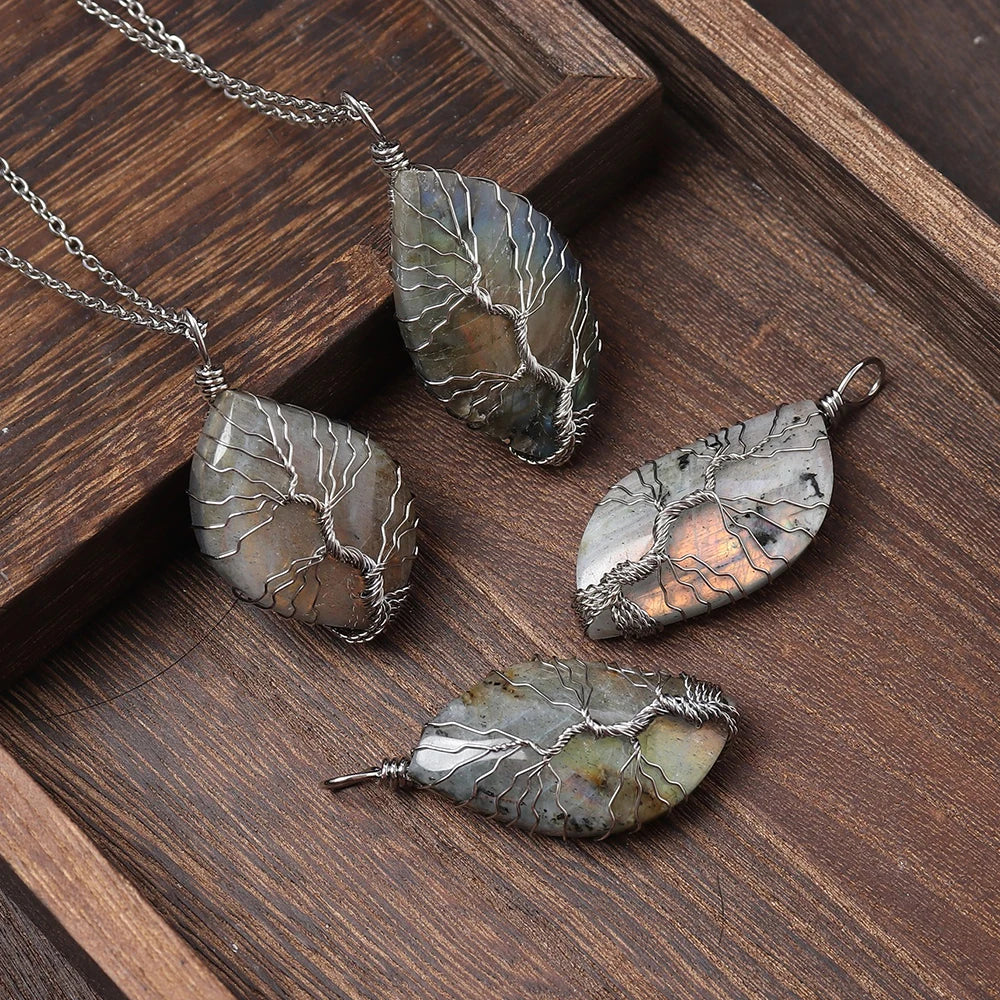 PENDRA Tree Life Crystal Necklace