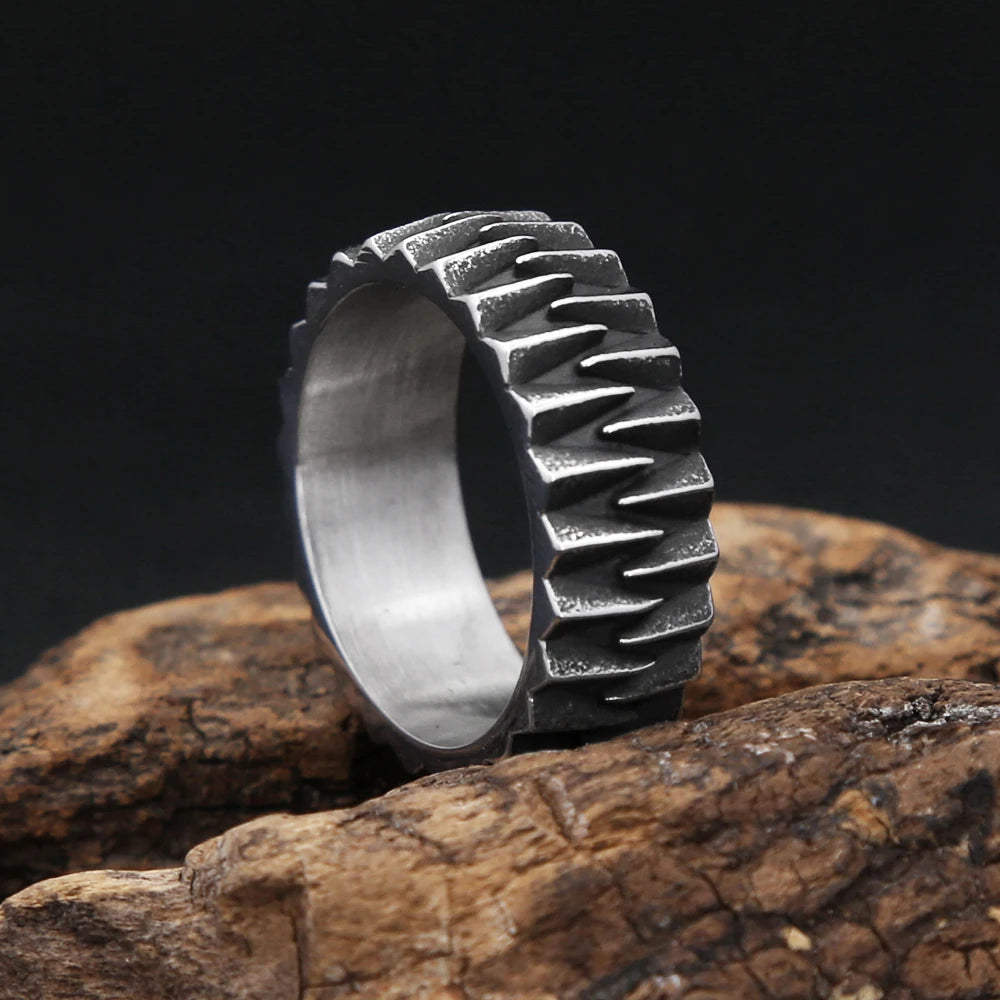 PENDRA Geometra Stainless Steel Geometric Ring
