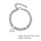 PENDRA Cuban Silver Link Bracelet
