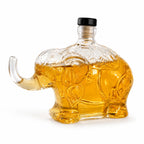 PENDRA Elephant Ornate Glass Whiskey Decanter
