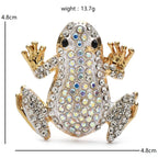 PENDRA Lovely Sparkling Frog Brooch