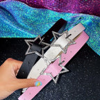 PENDRA Aurearae Leather Black Star Y2K Belt