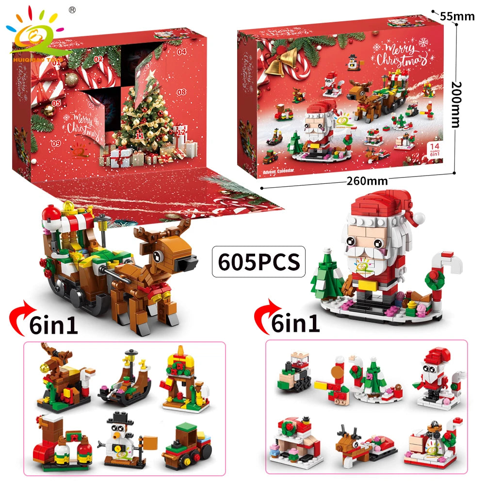 PENDRA Elk Deer Santa Building Set