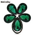 PENDRA Floraspark 3-Color Crystal Flower Brooch