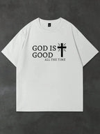 PENDRA Religious Print Cross Short-Sleeve T-Shirt