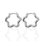 PENDRA Hollow Out Flower Hoop Earrings