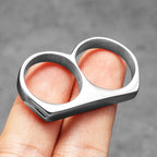 Connect Two Fingers Men Rings Stainless Steel Unique Punk Rock Women Jewelry Fashion Accessories Stranger Things Gift Wholesale
