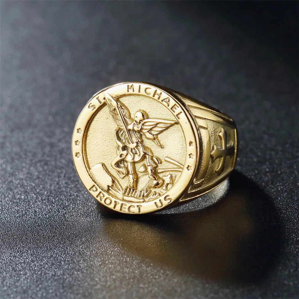 PENDRA Michaelangel Catholic Angel Michael Ring