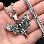 PENDRA Deathmoth Gothic Death Head Moth Necklace