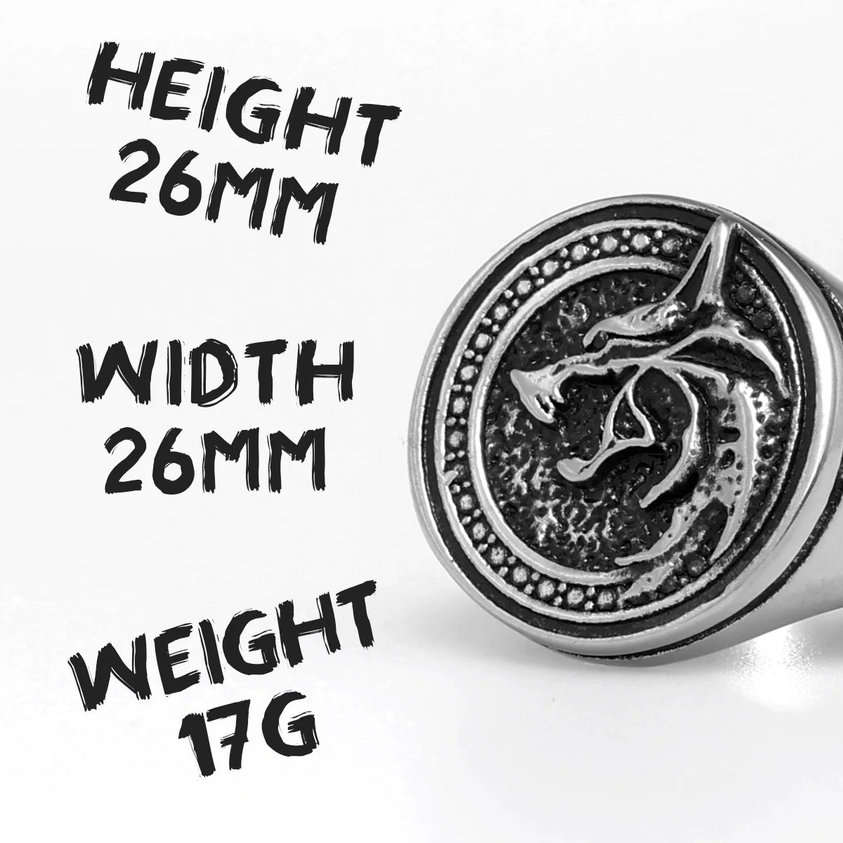 Viking Wizard Wolf Paw Stainless Steel Mens Rings Punk HipHop Unique Trendy for Male Biker Jewelry Creativity Gift Wholesale