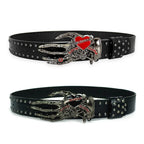 PENDRA Bellais Black Skull Designer Belt