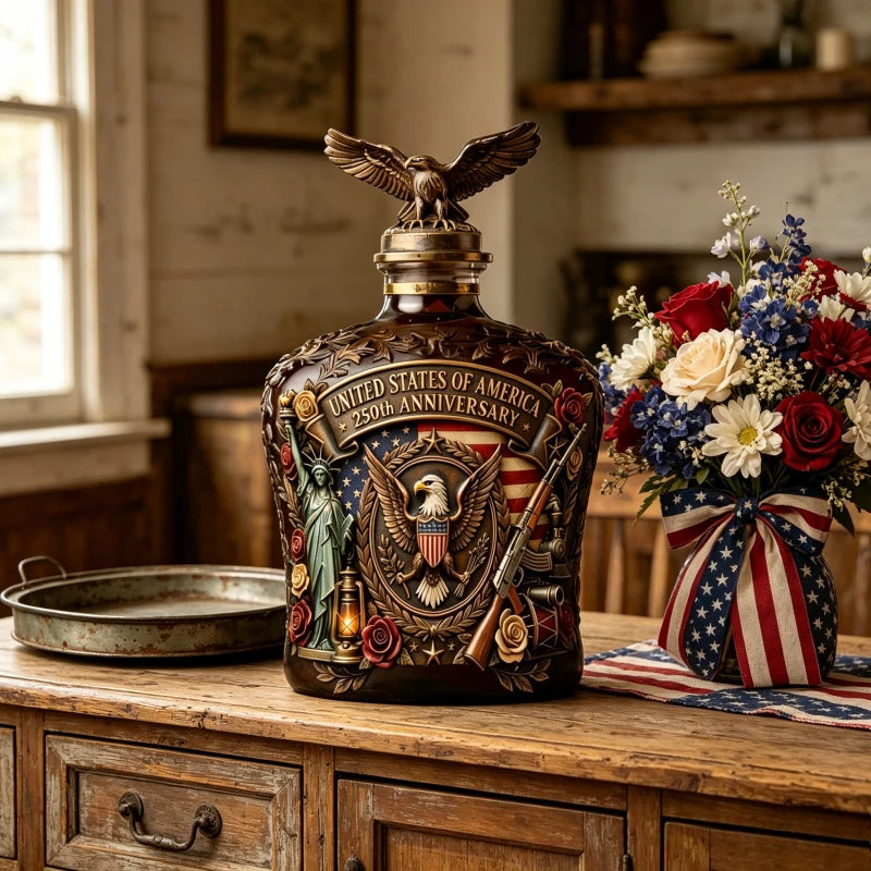 Vintage American Freedom Eagle Whiskey Decanter Liquor Bottle Collectible Decor Ornament collection-grade foreign wine bottle