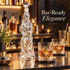 Unique Mermaid Art Glass Bottle Decanter, Decorative Liquor Wine Container, Man Cave Bar Home Desktop Ornament Creative Gift