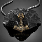 PENDRA Crow Rune Steel Necklace
