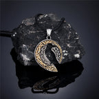 PENDRA Celtic Knot Rune Crow Necklace