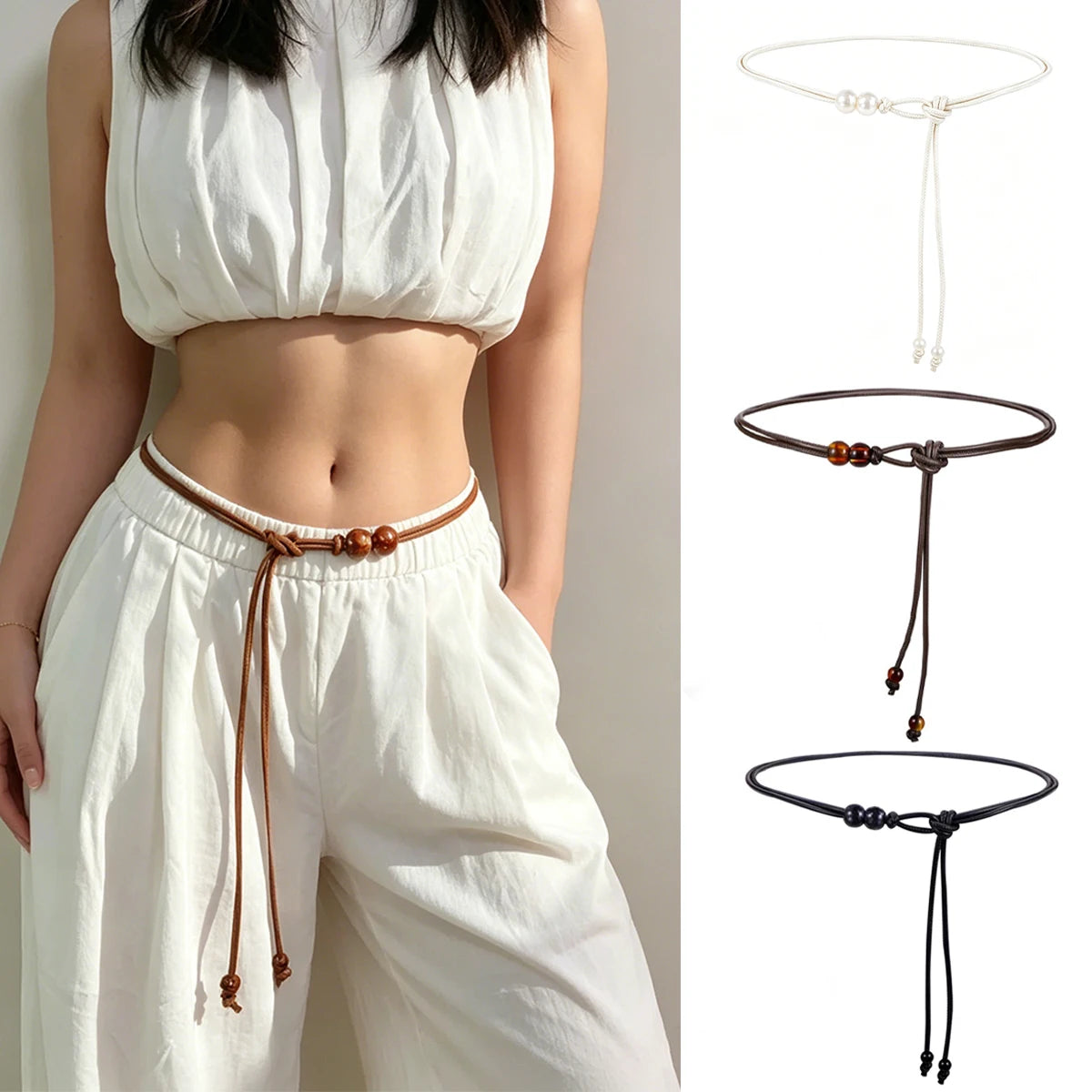 PENDRA Irisia Brown Corset Belt