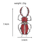 PENDRA Big Enamel Beetle Brooch