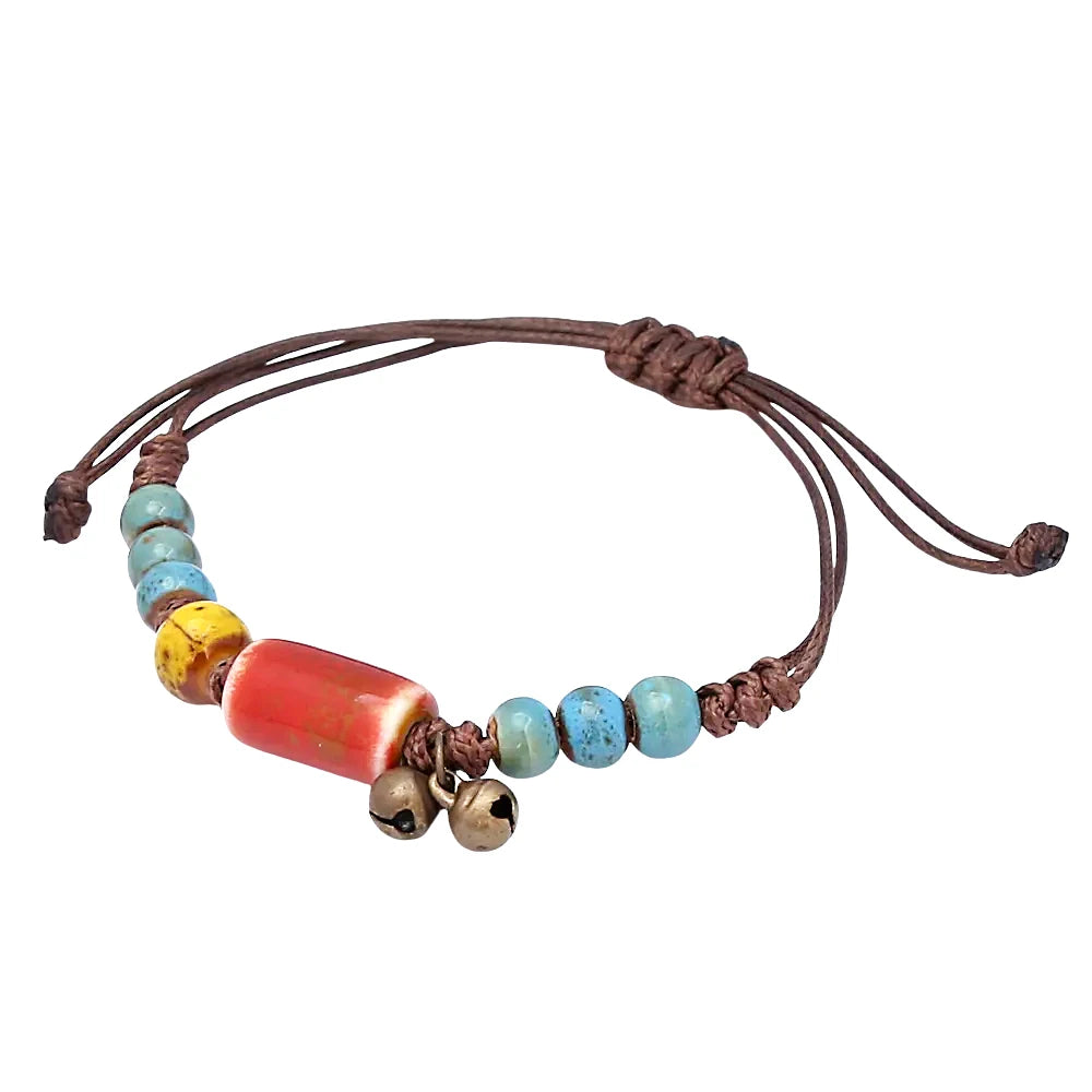 PENDRA Ceramica Blue Pattern Handmade Ceramic Bracelet
