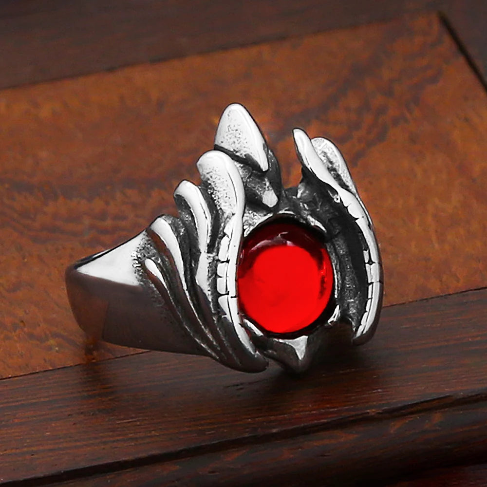 PENDRA Redwing Gothic Stainless Steel Wings Pendant