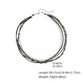 Rock Punk Layering Necklace for Men,Casual Vintage Beads Leather Collars,Birthday Party Jewelry Gift