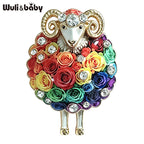 PENDRA Meadow Rhinestone Sheep Brooch
