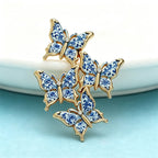 PENDRA Butterfly Garden Enamel Brooch