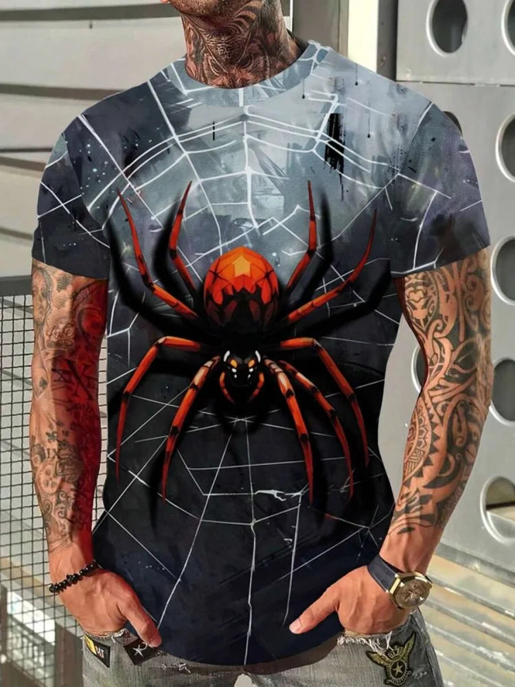 Summer Daily Casual Men's Gradient Short-sleeved Top Outdoor Sports Men's T-shirt Street Fashion T-shirt Letter-printed Mens Top
