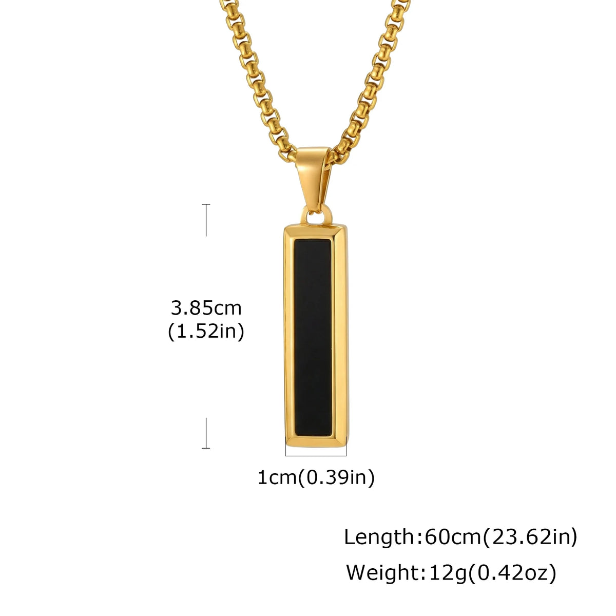 Punk Geometric Necklace for Men Boys,Stainless Steel Natural Turquoise Vertical Pendant,Birthday Partry Anniversary Father Gift