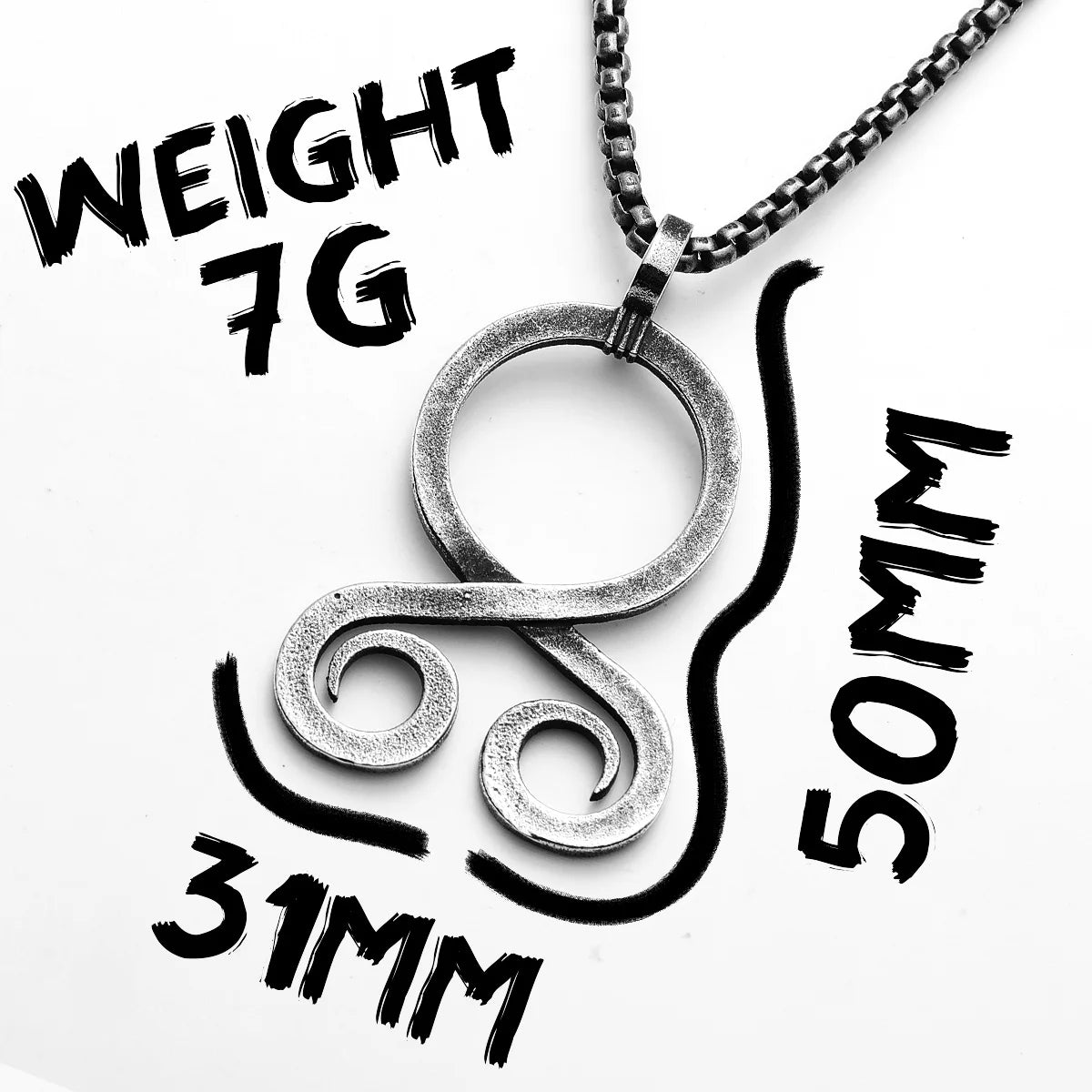 PENDRA Ancient Troll Cross Steel Necklace
