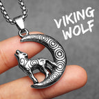 PENDRA Patron Saint Wolf Steel Necklace