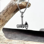 PENDRA Thor Hammer Norse Leather Necklace