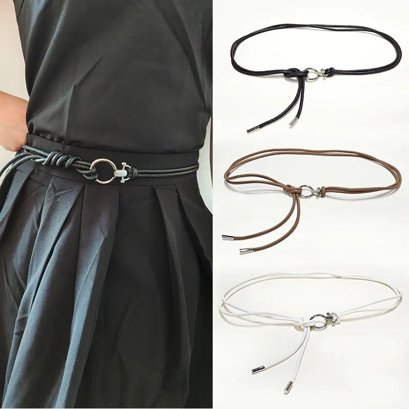 PENDRA Seraene Leather Rope Minimal Belt
