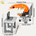 PENDRA Shrimp Figurines LED Building Set