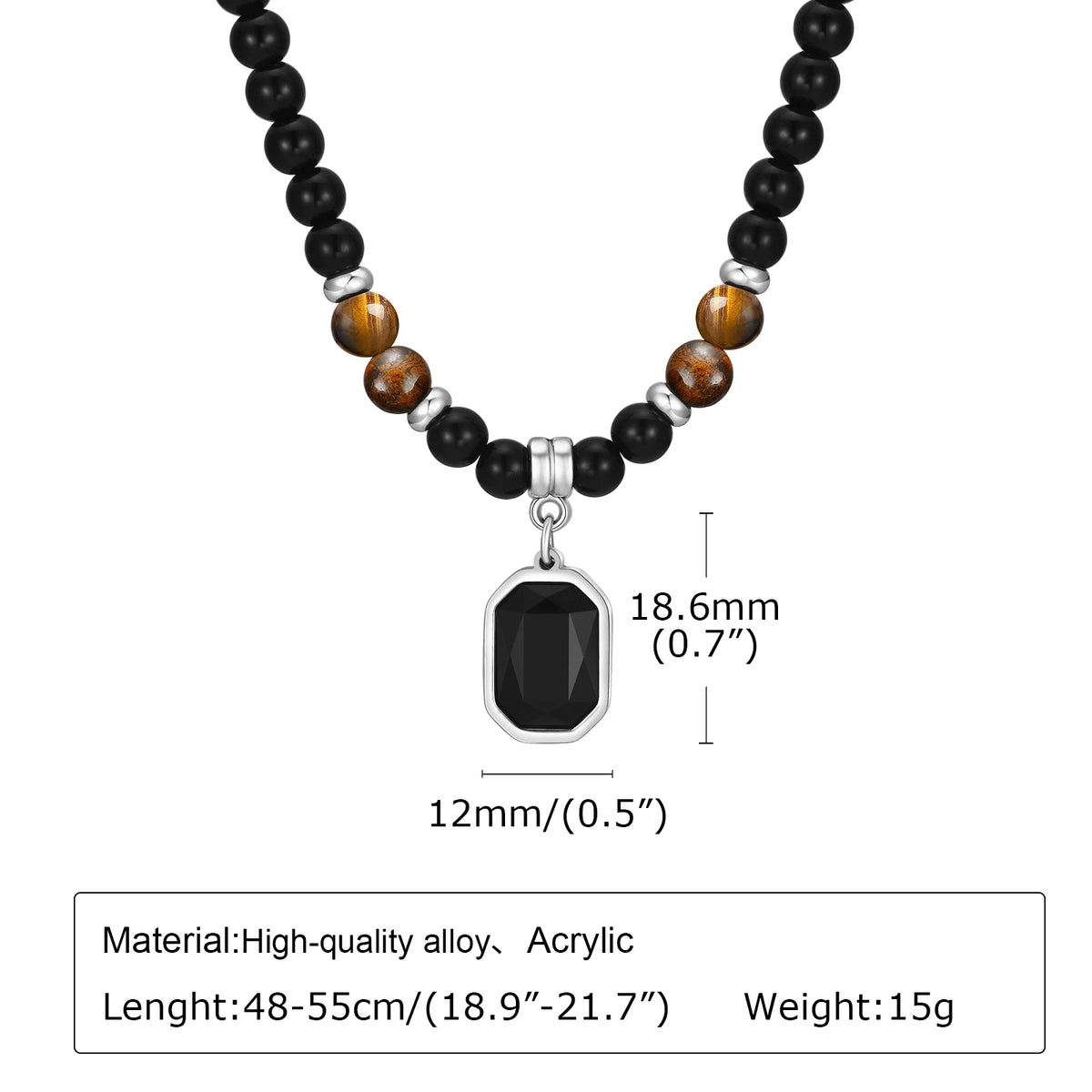 PENDRA Square Beaded Beaded Necklace