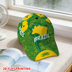 PENDRA Flat Brazil Tropical Graphic Baseball Adjustable Duckbill Comfortable Baseball Cap